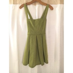 Green and black dress